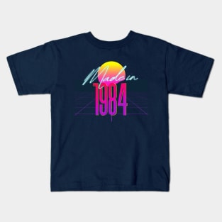 Made In 1984 ∆∆∆ VHS Retro 80s Outrun Birthday Design Kids T-Shirt